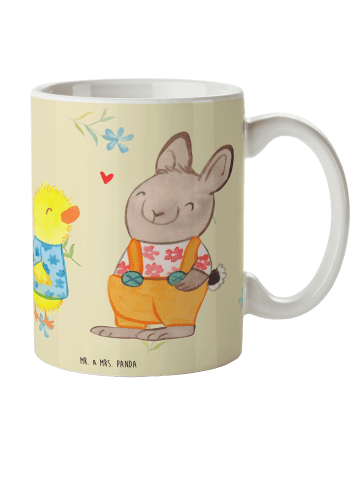 Mr. & Mrs. Panda Plastikbecher Ostern Freundschaft ohne Spruch in Blumig