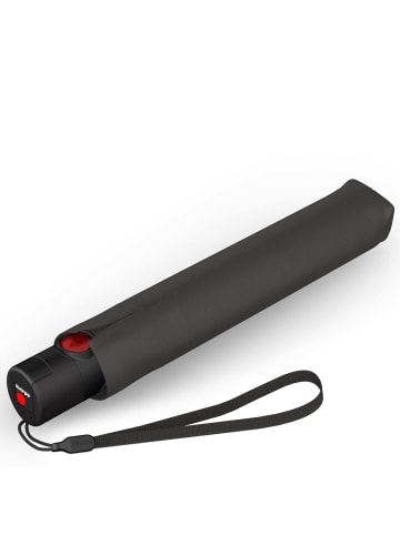Knirps U.200 Ultra Light Duomatic - Taschenschirm Regenschirm (mat cross) in dark grey