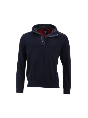 Claudio Campione Sweatshirt mit Knopfleiste in Dunkelblau