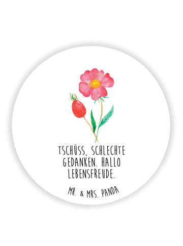 Mr. & Mrs. Panda Rund Magnet Blume HageRundunge mit Spruch in Weiß