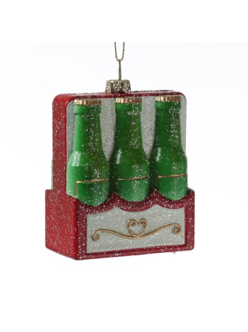 MARELIDA Weihnachtsbaumschmuck Sixpack Bier für Bierfreunde bruchfest H: 10cm in grün