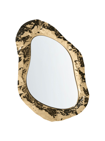 Beliani Wandspiegel JOSSIGNY in Gold - (W) 52 x (H) 79 x (L) 5 cm