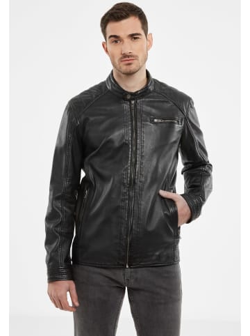 JILANI Herren Lederjacke in Schwarz