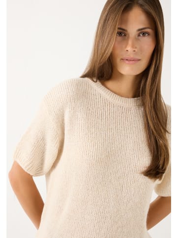 More & More weiter, leichter Kurzarmpullover in powder cream