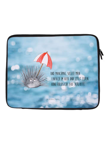 Mr. & Mrs. Panda Notebook Tasche Seeigel mit Spruch in Oceanblue