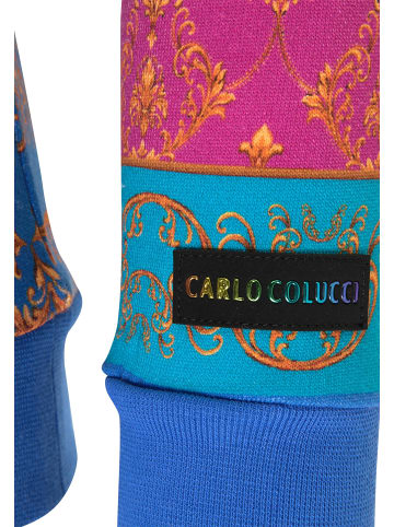 Carlo Colucci Hoodie ohne Reißverschluss Colavitti in Blau