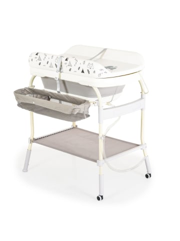 Babyshoppen Babybadewanne Wickeltisch 2in1 in grau