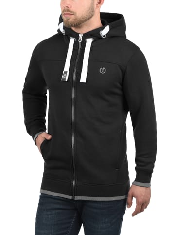 !SOLID Kapuzensweatjacke in schwarz