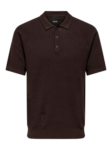 ONLY & SONS Gestricktes T-Shirt in Hot Fudge