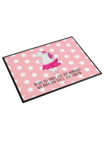 Mr. & Mrs. Panda schreibtischunterlage Einhorn Ballerina mit Spruch in Rot Pastell