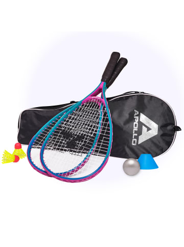 Apollo Badminton Schläger Set Kinder " Speed Pro " in blau/pink