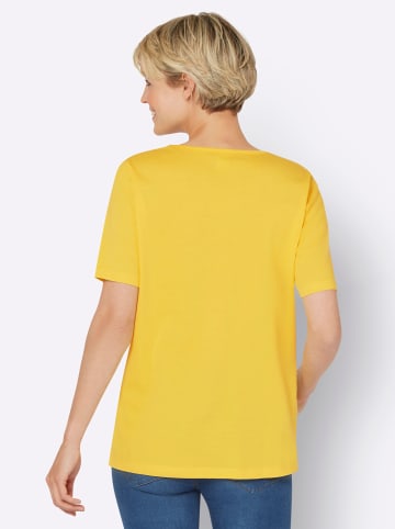 Sieh an! V-Shirt in sonnengelb