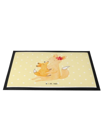 Mr. & Mrs. Panda Schmutzmatte Fuchs Mama ohne Spruch in Gelb Pastell