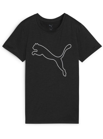 Puma T-Shirt "W TAD ESSENTIAL Heather Logo Tee" in Schwarz