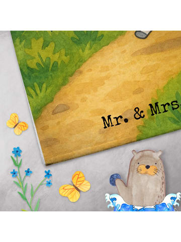 Mr. & Mrs. Panda Handtuch Einhorn Bergsteiger Design ohne Spruch in Weiß