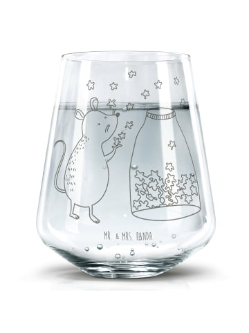 Mr. & Mrs. Panda Wasserglas Maus Sterne ohne Spruch in Transparent