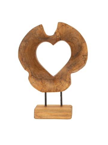 Mauro Ferretti Braune Holzskulptur, 28 x 10 x 38 cm