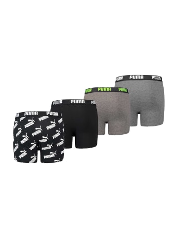 Puma Boxershort 4er Pack in Grau/Schwarz