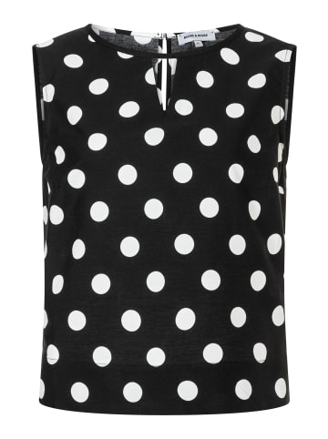More & More kurzes Blusentop, gepunktet in various dots print