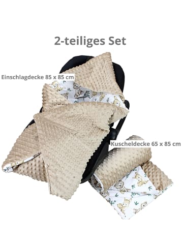 TupTam Baby Einschlagdecke für Autositz 2er SET in braun
