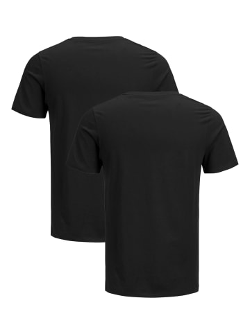 Jack & Jones JJECORP LOGO Print Kurzarm 2-er Stück Pack T-Shirt in Schwarz-2