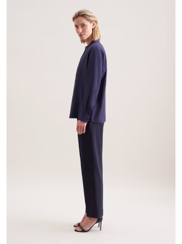 Seidensticker Stehkragenbluse Regular in Dunkelblau