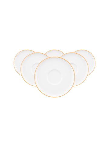 Seltmann Weiden 6er Set Kombiuntertassen Sento Home Pure Lines in ø 16,2 cm in Mango Orange
