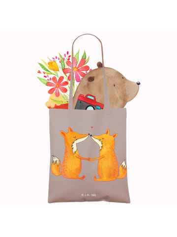 Mr. & Mrs. Panda Schultasche Füchse Liebe ohne Spruch in Braun Pastell