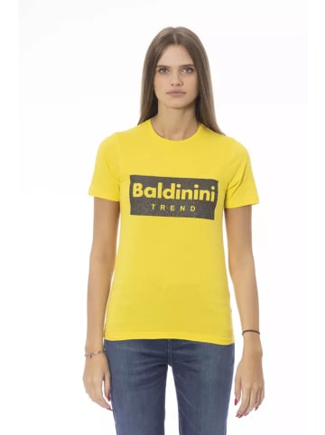 Baldinini Trend Zweifarbig Gelb Baumwolle Damen T-Shirt