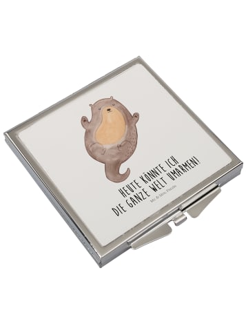 Mr. & Mrs. Panda Schminkspiegel klappbar Otter Umarmen mit Spruch in Weiß