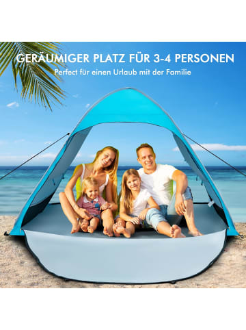 COSTWAY Pop Up Wurfzelt für 2-4 Personen in Blau