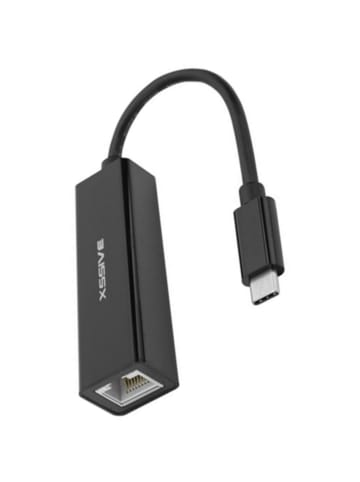 COFI 1453 USB-C zu Ethernet Adapter 1000 Mbit/s Ethernet-Netzwerk in Schwarz