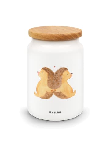 Mr. & Mrs. Panda Vorratsdose Igel händchenhaltend ohne Spruch in Weiß