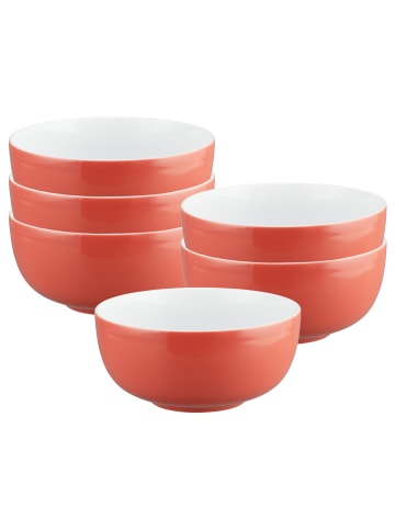 Seltmann Weiden 6er Set Müslischalen Liberty Pure Colors ø 15 cm in Flamingo Red