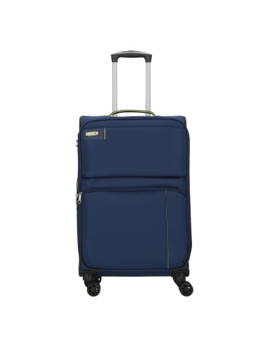 D&N Travel Line 6704 4-Rollen Trolley 65 cm in blau