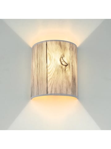 Licht-Erlebnisse Wandlampe in Holz Optik verwittert