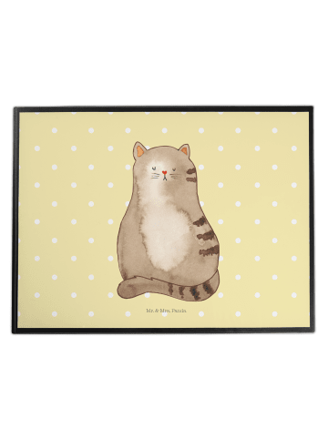 Mr. & Mrs. Panda tischmatte Katze Sitzen ohne Spruch in Gelb Pastell