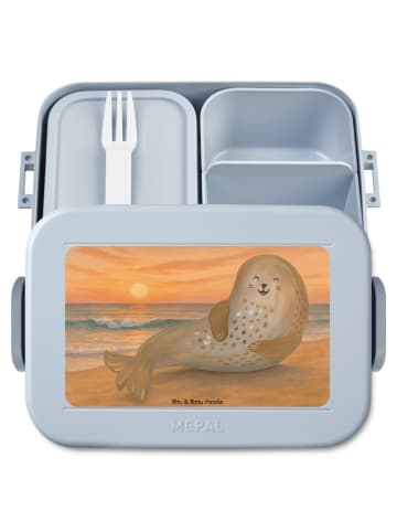 Mr. & Mrs. Panda MEPAL Bentobox Robbe Lachen Design ohne Spruch in Blau Pastell