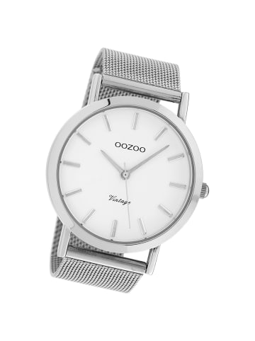 Oozoo Analog-Armbanduhr Oozoo Timepieces silber groß (ca. 45mm)
