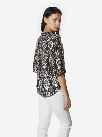 KOROSHI Damenhemd mit kurzen Ärmeln in Schwarz