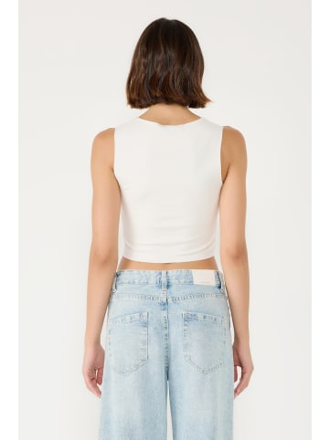 NO MATTER WHAT Crop Top in Creme