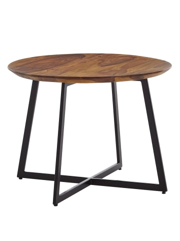 KADIMA DESIGN Couchtisch 60x60x45 cm Massivholz / Metall Sofatisch Rund