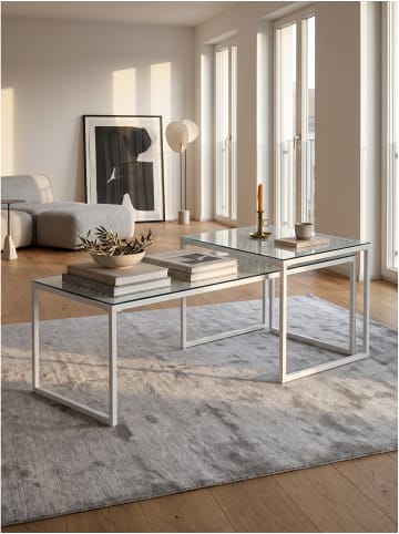 KADIMA DESIGN Tisch 2er Set als Satztisch, rechteckig in Weiß