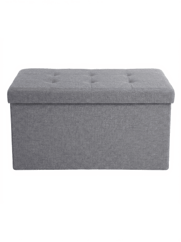 SONGMICS Sitzbank Minota in Hellgrau - (B)76.1 x (H)38.1 x (T)38.1 cm
