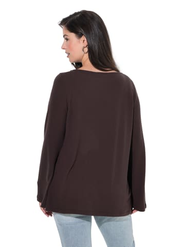 Ulla Popken Langarmshirt in mahagoni