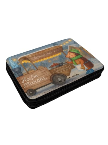 Mr. & Mrs. Panda Bleistiftetui Igel Maronen Design ohne Spruch in Weiß