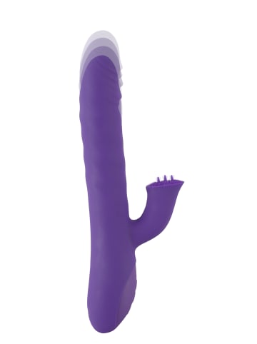 Sweet Smile Stoßvibrator mit Klitorisreizer Thrusting & Rotating Pearl Vibrator in lila