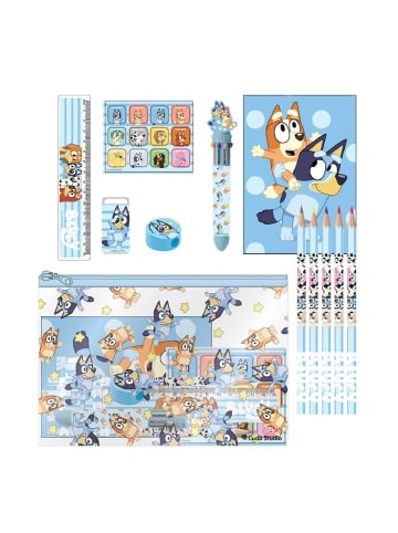 Bluey Schul-Schreibwaren-Set Etui mit Stiften, Lineal & mehr für Kinder