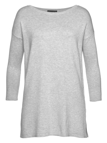 Laura Scott Longpullover in hellgrau-melange