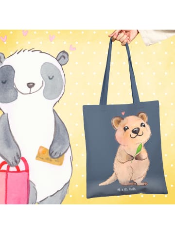 Mr. & Mrs. Panda Shopping Tasche Quokka Happy ohne Spruch in Indigo Blue